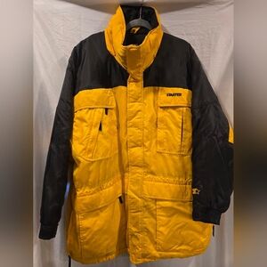 Starter - 90s/Y2K Men's Puffer Jacket, Yellow And Black Size XL